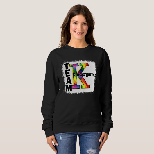 Sweatshirt Enseignant et Etudiante Bleached Kindergarten Back (Devant entier)