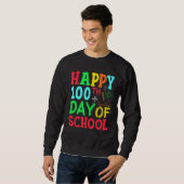 Sweatshirt Enseignant Étudiant À L'École Joyeux 100E Jour De (Devant entier)