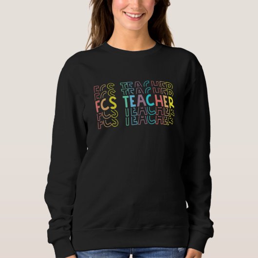 Sweatshirt Enseignant FCS Électif Enseignant Graphique Rétro (Devant)
