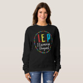 Sweatshirt Enseignant Iep I E P Encourager le progrès Éducati (Devant entier)