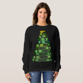 Sweatshirt Enseignant Noël Cadeau Crayon Tree (Devant entier)