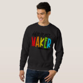 Sweatshirt Enseignant qui fait la différence de retour à l'éc (Devant entier)