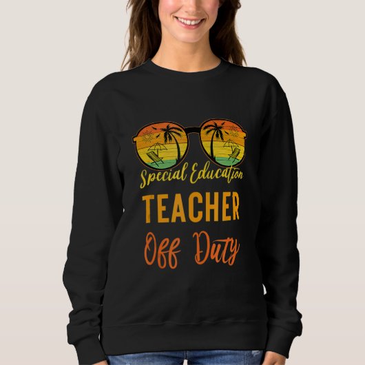 Sweatshirt Enseignant Spécial De L'Enseignement En Devoir Fin (Devant)
