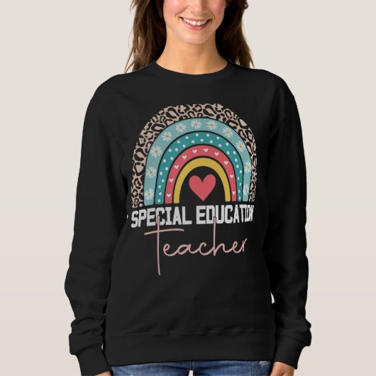 Sweatshirt Enseignant Spécial Spirate Ed SPED Leopard Rai (Devant)