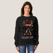 Sweatshirt Enseignant Squad Reindeer Dachshund Funny Enseigna (Devant entier)