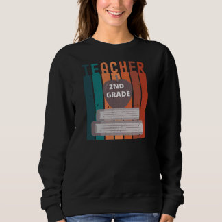 Sweatshirt Enseignant vintage de 2e année 
