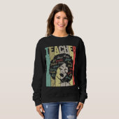 Sweatshirt Enseignant vintage d'histoire noire (Devant entier)