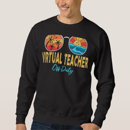 Sweatshirt Enseignant virtuel - Lunettes de soleil hors servi (Devant)