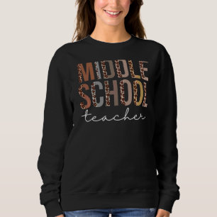 Sweatshirt Enseignante du collège Leopard Appréciation Femmes