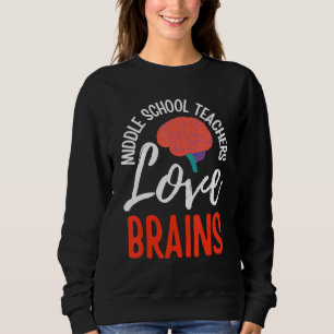 Sweatshirt Enseignants du collège Aimer les cerveaux Hallowee