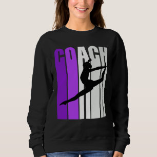 Sweatshirt Enseignement de l'entraîneur de danse rétro violet