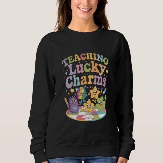 Sweatshirt Enseignement Lucky Charms Enseignant St Patricks D (Devant)