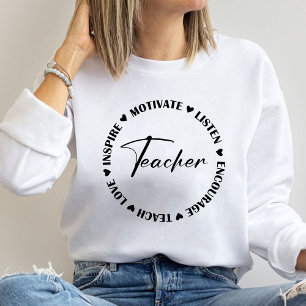 Sweatshirt Enseigner l'amour Inspirer Écouter Encourager le c