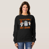 Sweatshirt Enseigner mon Halloween fantôme Boos pour enseigna (Devant entier)