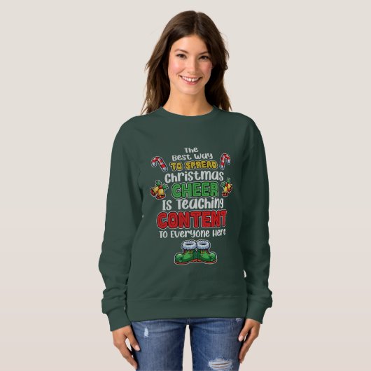 Sweatshirt Enseigner Noël (Devant entier)