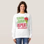 Sweatshirt Enseigner Rire Répéter Professeur (Devant entier)