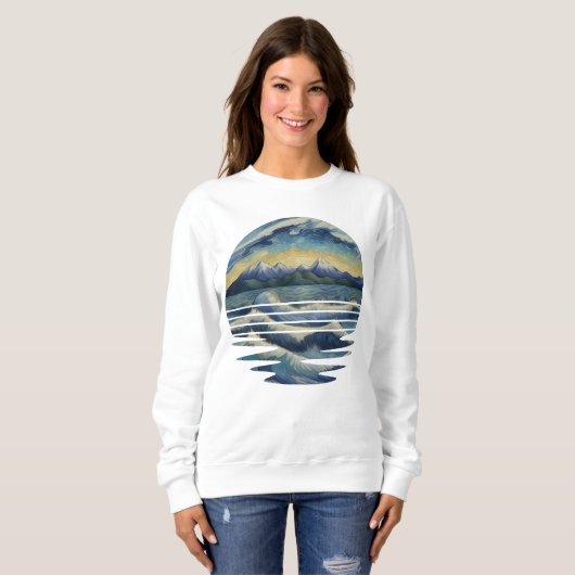 Sweatshirt Ensemble De Peintures De Style Van Gogh, Une Mer A (Devant entier)