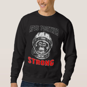 Sweatshirt Ensemble, Les Singes Sont De Forts Stocks De Guerr