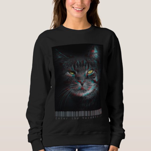 Sweatshirt Enter The Void Glitch Maine Coon Feline Aesthetic  (Devant)
