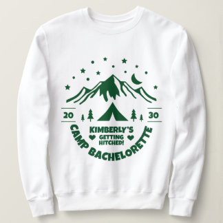 Sweatshirt Enterrement de vie de jeune fille Camp Green Bride