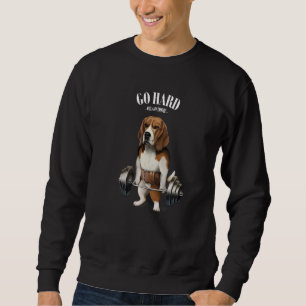 Sweatshirt Entraînement beagle Muscle Chien Avec Barbell Shru