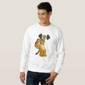Sweatshirt Entraînement de chien à force avec Dumbbell (Devant entier)