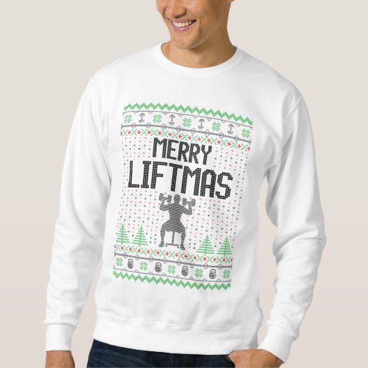 Sweatshirt Entraînement de Noël amusant (Devant)