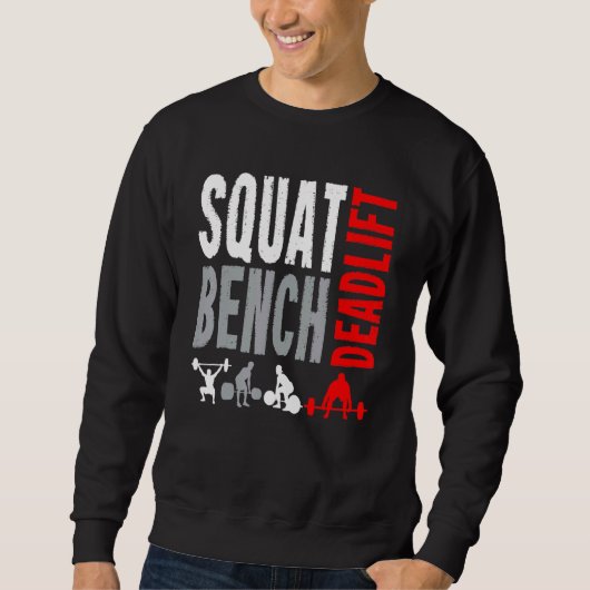 Sweatshirt Entraînement du poids du banc de levage de squat (Devant)