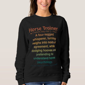 Sweatshirt Entraîneur de cheval drôle