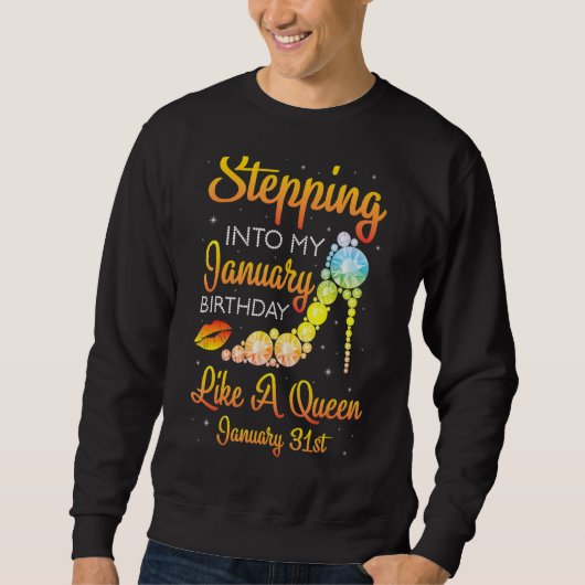 Sweatshirt Entrée Dans Mon Anniversaire De Janvier Comme Une (Devant)