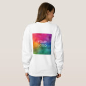 Sweatshirt Entreprise Logo Femme Double Side Basic (Dos entier)