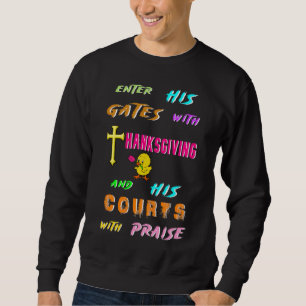 Sweatshirt Entrez Son Gates Chick Novembre Cross Thankgiving