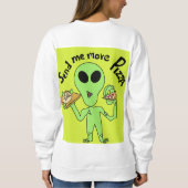 Sweatshirt envoyer plus de pizza ufo (Dos)