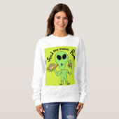 Sweatshirt envoyer plus de pizza ufo (Devant entier)