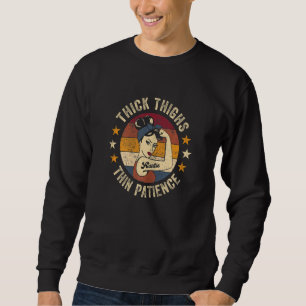 Sweatshirt Épais Épais Cuisse Mince Patience Tops Retr