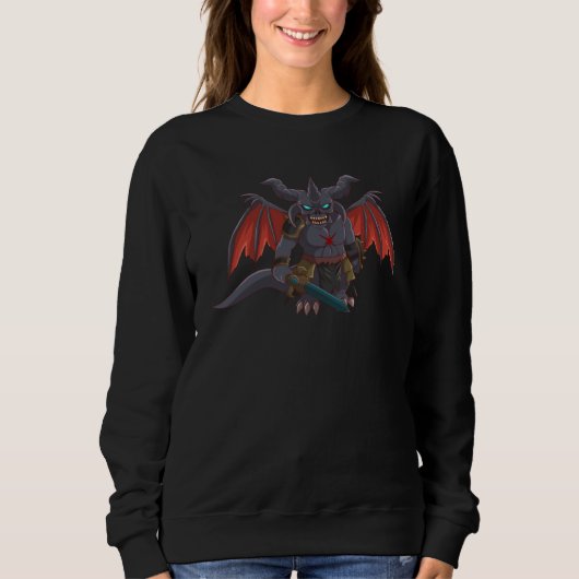 Sweatshirt Epic Demon Chibi Creepy Cute Designs Stitched Up C (Devant)