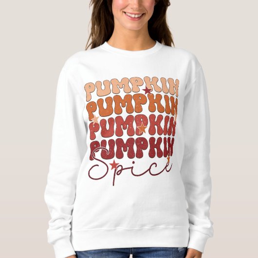 Sweatshirt Épice de citrouille Rétro Automne (Devant)