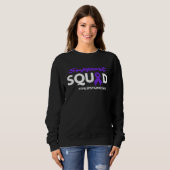 Sweatshirt Epilepsy Awareness Purple Ribbon Support Squad (Devant entier)