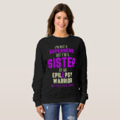 Sweatshirt Epilepsy Awareness Sister Hero Epileptic Warrior S (Devant entier)
