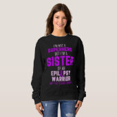 Sweatshirt Epilepsy Awareness Sister Hero Epileptic Warrior S (Devant entier)