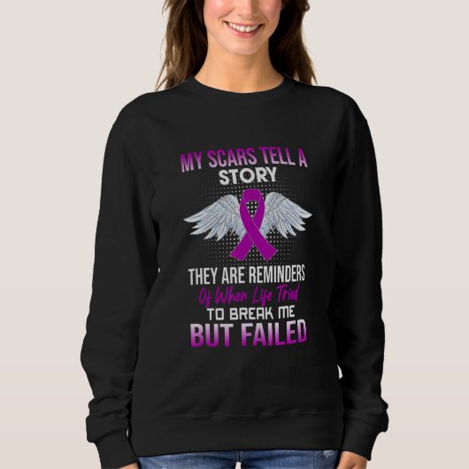 Sweatshirt Epilepsy My Scars Tell A Story Epilepsy Awareness (Devant)