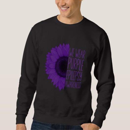Sweatshirt epilepsy sunflower we wear purple for epilepsy Awa (Devant)