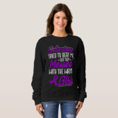 Sweatshirt Epilepsy Warrior Purple Ribbon Epilepsy Awareness (Devant entier)