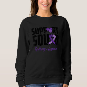 Sweatshirt Epilepsy Warrior Support Purple Ribbon Epilepsie A