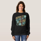 Sweatshirt Equality Inclusion Diversity Equity Love Never Fai (Devant entier)