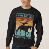 Sweatshirt Equestrian Horse Vaulting Retro (Devant)