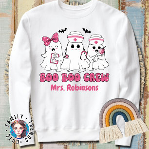 Sweatshirt Équipage Boo Boo infirmière fantôme Halloween
