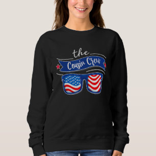 Sweatshirt Équipage Cousin 4 juillet Patriotique American Kid