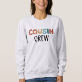 Sweatshirt Équipage de couture Correspondant Retro Famille Co (Devant)