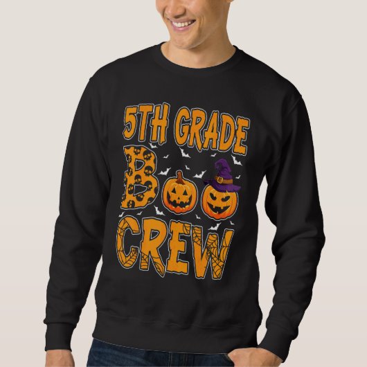 Sweatshirt Équipage de fantôme de 5e année Enseignant Élève C (Devant)